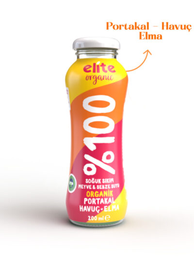 Organik Elma-Portakal-Havuç Suyu 200 Ml