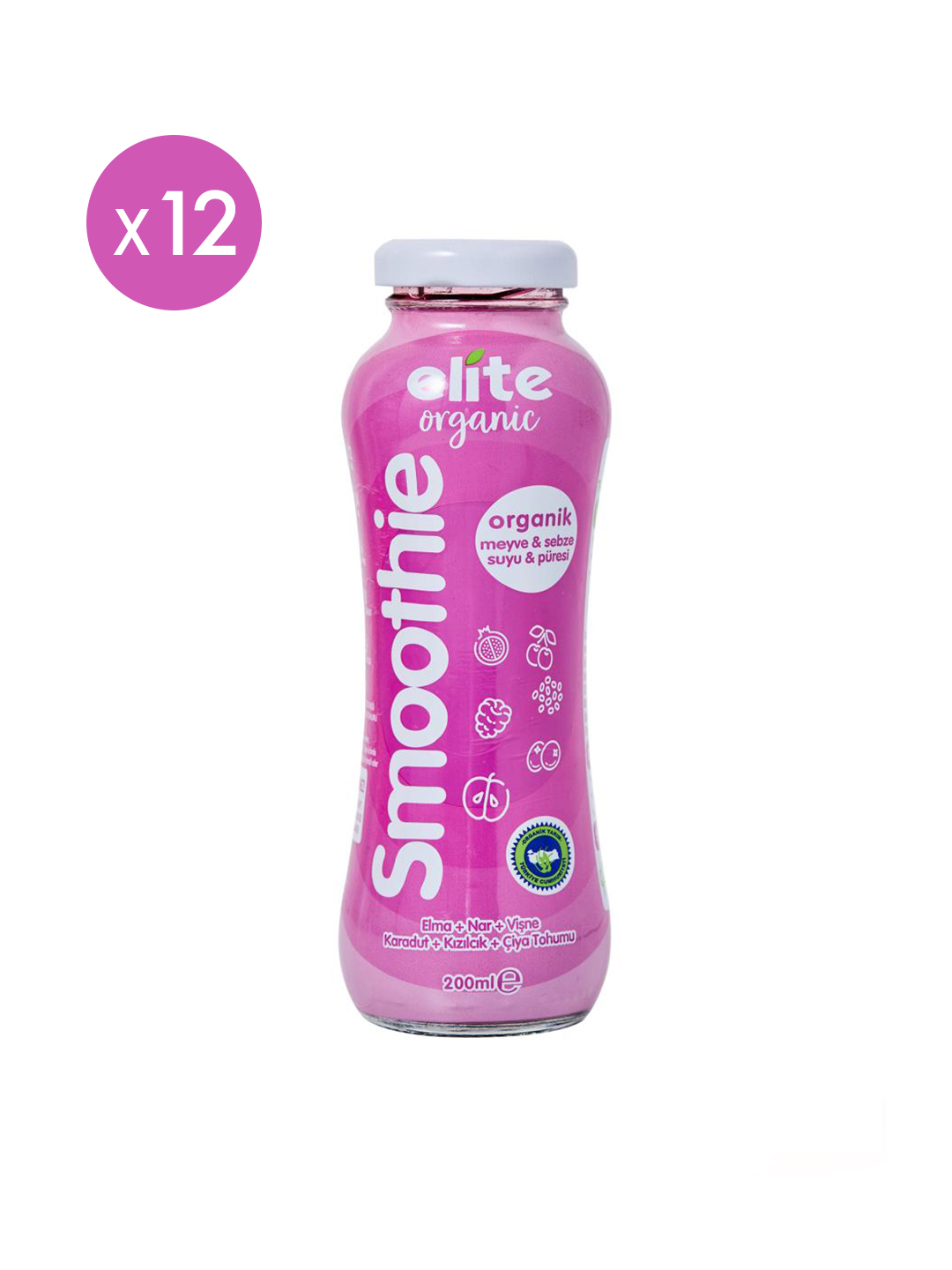 12'li Organik %100 Smoothie Mor 200 Ml - Görsel 2