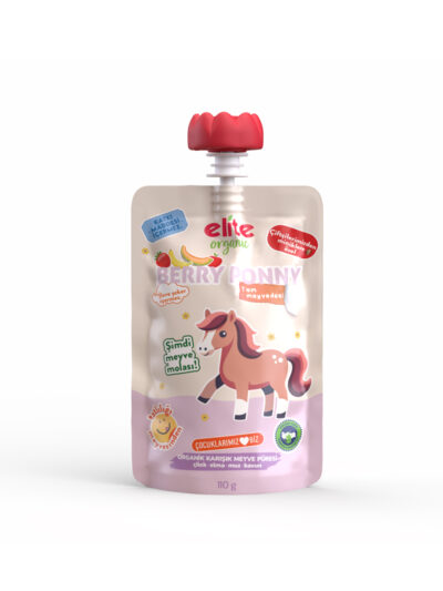 Berry Pony Organik Karışık Meyve Püresi 110 g