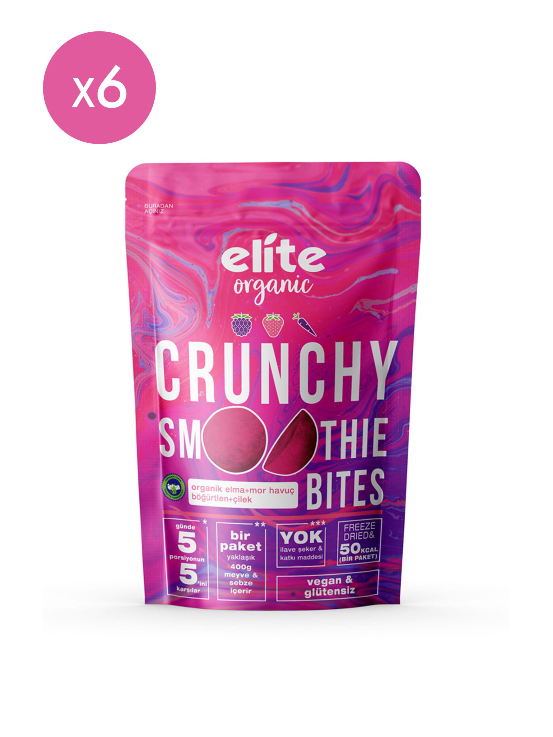 6'lı Smoothie Bites Kırmızı Orman Meyveleri (13.6g) - Görsel 2