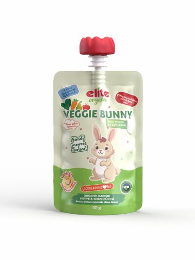 Veggie Bunny Organik Karışık Meyve ve Sebze Püresi 110 Gr