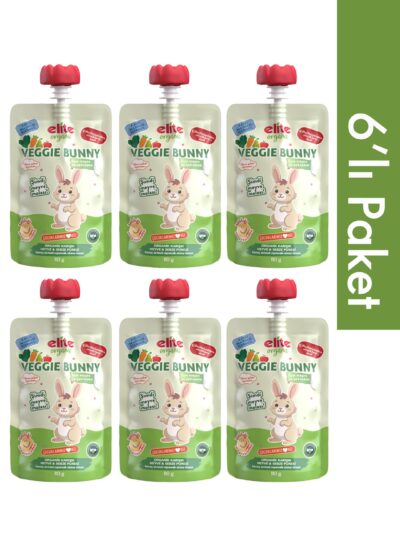 6'lı Veggie Bunny Organik Karışık Meyve ve Sebze Püresi 110 Gr