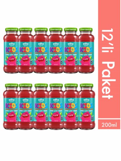 12'li Kids Organik Elma-Çilek-Limon Meyve Suyu 200 ml