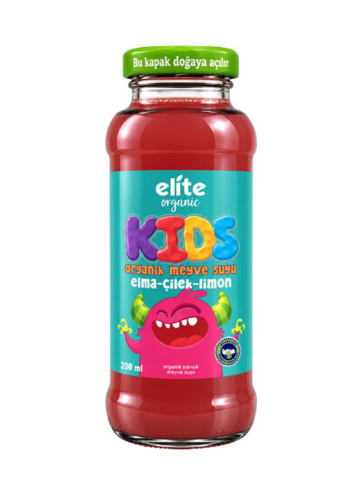 Kids Organik Elma-Çilek-Limon Meyve Suyu 200 ml