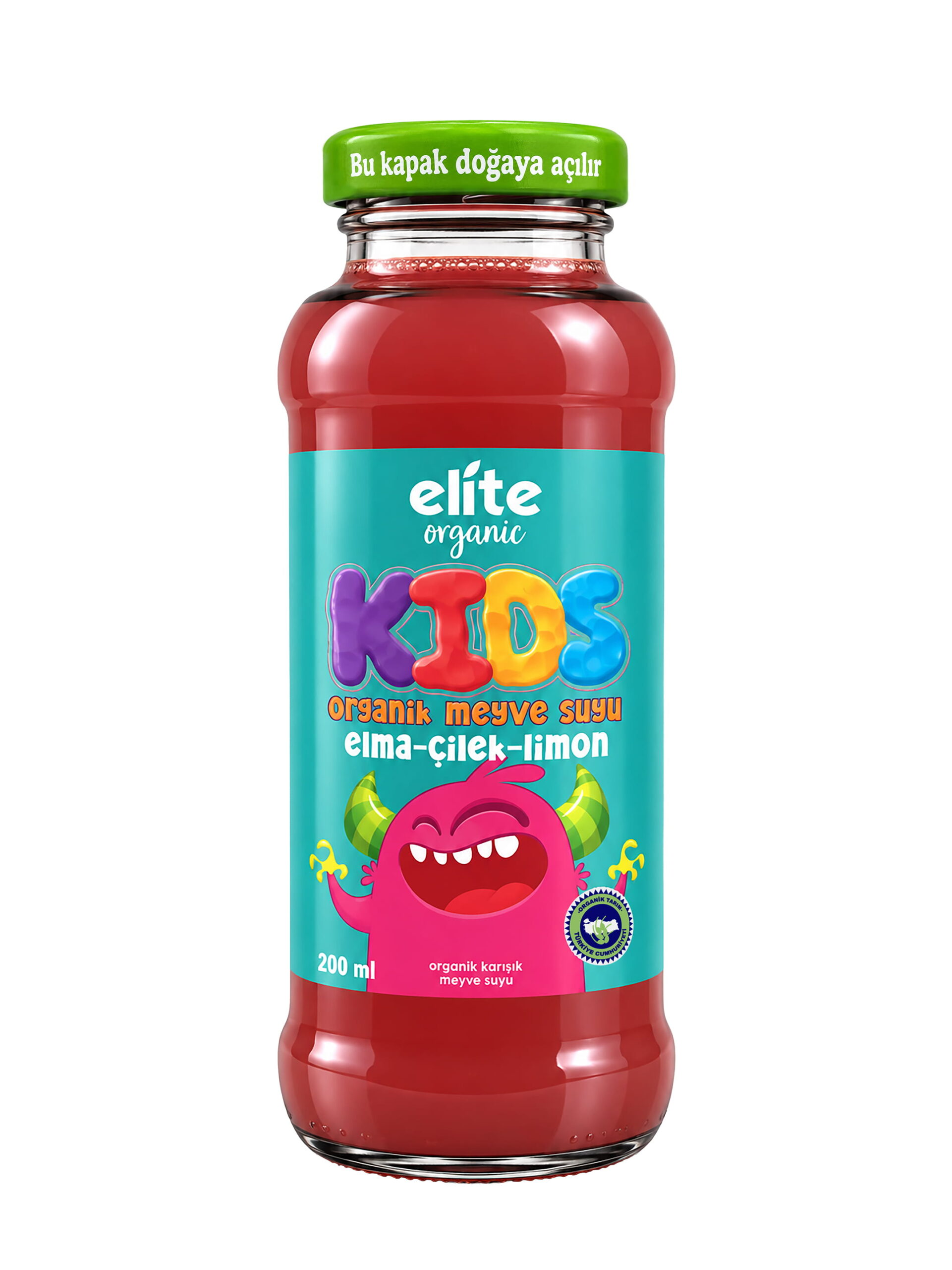 Kids Organik Elma-Çilek-Limon Meyve Suyu 200 ml