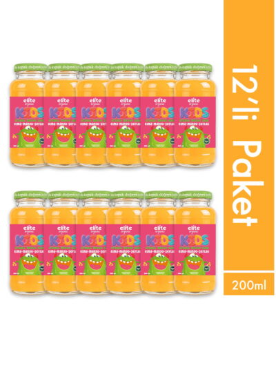 12'li Kids Organik Elma-Mango-Şeftali Meyve Suyu 200 ml